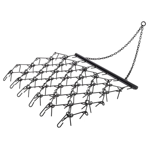 5FT x 4.5FT Steel Drag Harrow Field Level Rake, Towable for ATV UTV Compact Tractors, Black