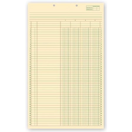 5Forms Columnar Pads 4 Column 8 1/2 x 14" Qty 10 Pads 50 Sheets PER PAD