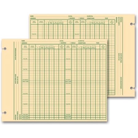 5Forms Payroll Forms Loose Leaf 9 1/4 x 11 7/8" Qty 100