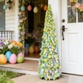 thumbnail image 1 of 5Ft Artificial Easter Tree with String Lights Foldable Pop Up Pencil Tree for Indoor Home Party Garden Spring Holiday Tree Decorations, 1 of 6
