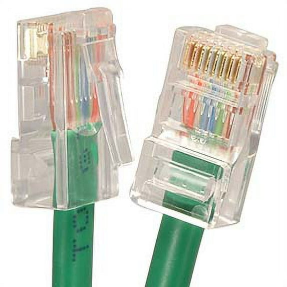5Ft Cat6 UTP Ethernet Network Non Booted Cable Green, (10 Pack)