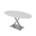 thumbnail image 1 of 5Ft Conference Room Table With X Base Boat Oval Shape w/Electric Unit, 1 of 5