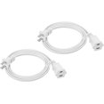 5Ft Extension Cord, SPT2 18AWG ETL Listed 2 Pack White Indoor Outdoor