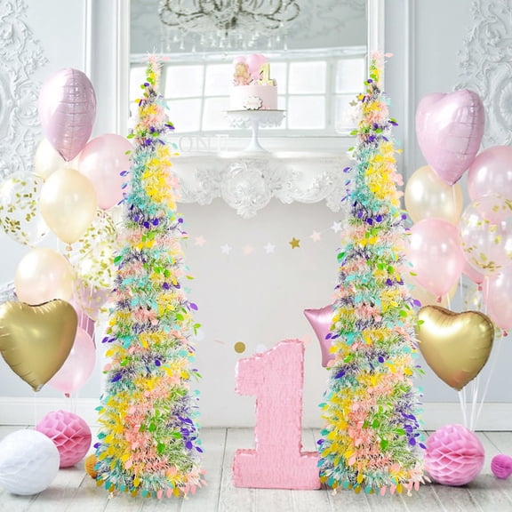 5Ft Led Easter Tree With Clear White Dots Colored Eggs, Foldable Lighted Easter Egg Tree - For Easter Party, Fireplace, Home Indoor Outdoor Holiday Decoration