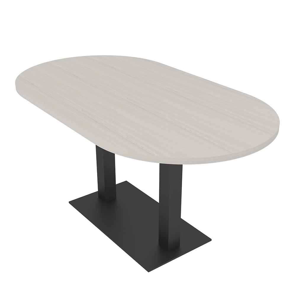 5Ft Racetrack Conference Table Metal Base Power Unit Harmony Series ...
