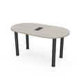 thumbnail image 1 of 5Ft Racetrack Conference Table With  Post Legs Power And Data, 1 of 7