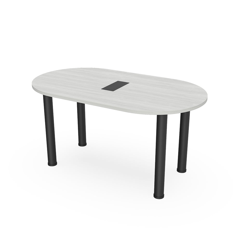 5Ft Racetrack Conference Table With Post Legs Power And Data - Walmart.com