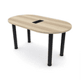 thumbnail image 1 of 5Ft Racetrack Conference Table With  Post Legs Power And Data, 1 of 7