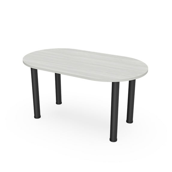 5Ft Racetrack Conference Table With Post Legs Power And Data