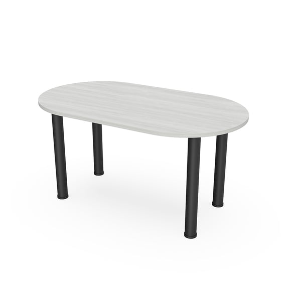 5Ft Racetrack Conference Table With Post Legs Power And Data