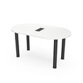 thumbnail image 1 of 5Ft Racetrack Conference Table With  Post Legs Power And Data, 1 of 7