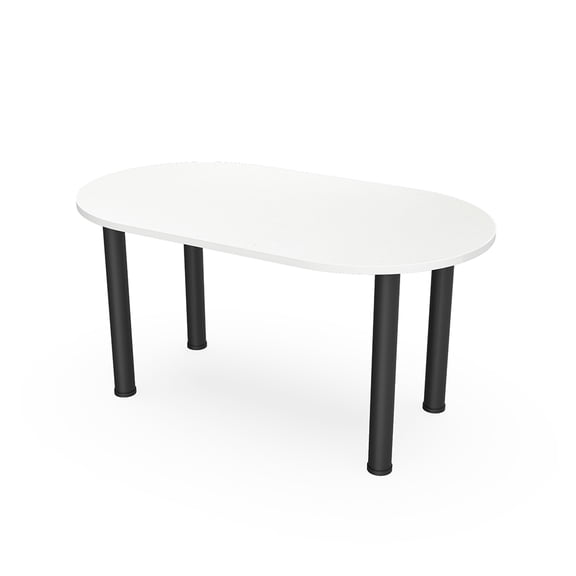 5Ft Racetrack Conference Table With Post Legs Power And Data