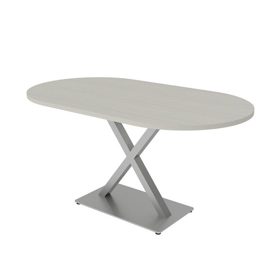 5Ft Racetrack Conference Table X Shaped Base Power Unit Harmony Series