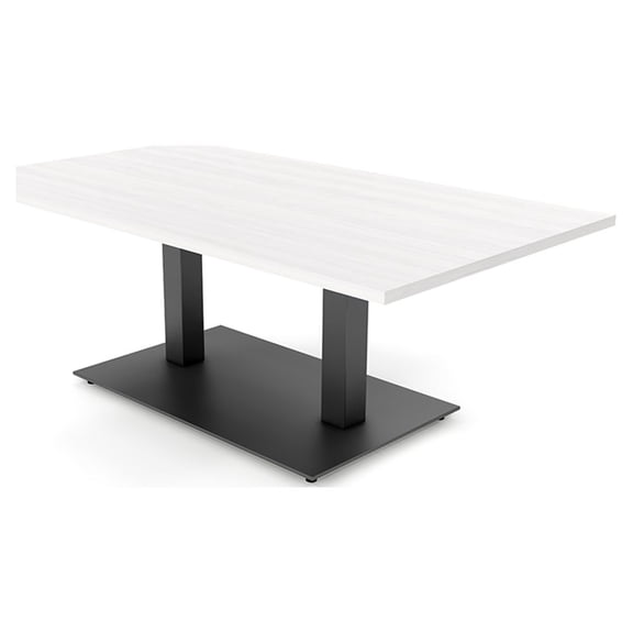 5Ft Rectangular Coffee Table With Metal Base Reception Table