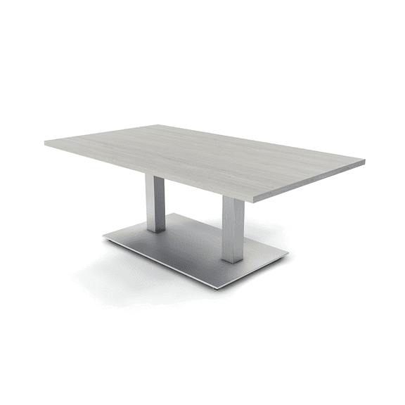 5Ft Rectangular Coffee Table With Metal Base Reception Table