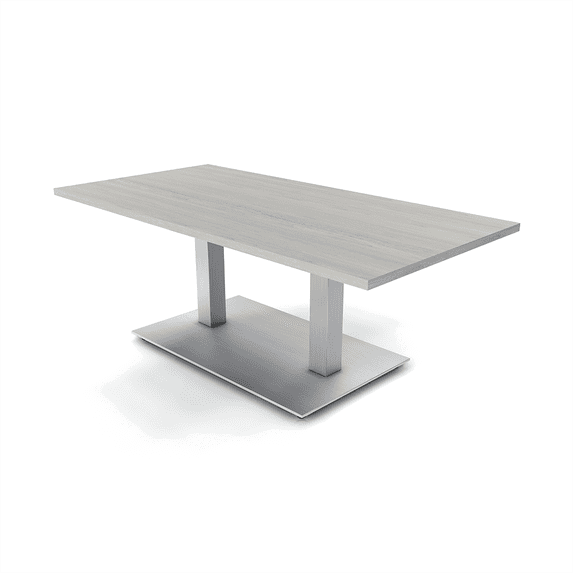 Harmon Series 5Ft Small Rectangular Coffee Table Square Metal Base