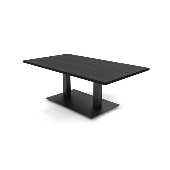 5Ft Rectangular Coffee Table With Metal Base Reception Table