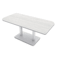 thumbnail image 1 of 5Ft Small Rounded Corner Conference Table Metal Base Electric Module, 1 of 5