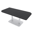 thumbnail image 1 of 5Ft Small Rounded Corner Conference Table Metal Base Electric Module, 1 of 5