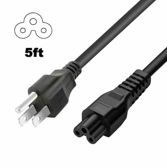 5Ft Us 3 Prong Ac Cable Power Cord For Acer Gateway Msi Laptop Notebook Charger