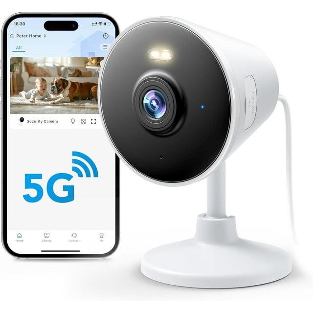 5G & 2.4G Indoor/Outdoor Security Camera for Home, Baby/Elder/Dog/Pet