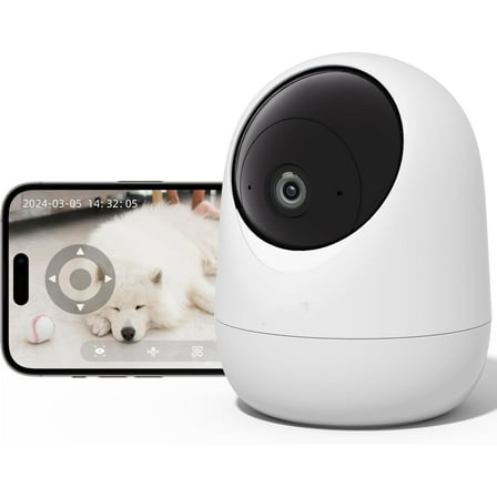 Pan/Tilt Security Camera for Baby Monitor,2K Indoor Cam 360 View, Dog/Pet Camera 5G/2.4G, Smart Motion Tracking& Sound Detection, 2-Way Audio, Night Vision