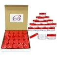 thumbnail image 1 of 5G/5ML Plastic Clear Cosmetic Sample Jars with Red Lids, 1 of 9
