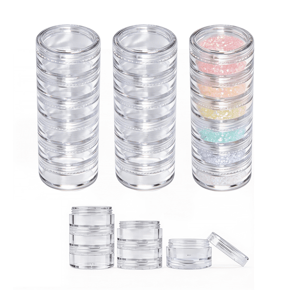 5G/5ML Plastic Transparent Stackable Cosmetic/Art/Food Sample Jars