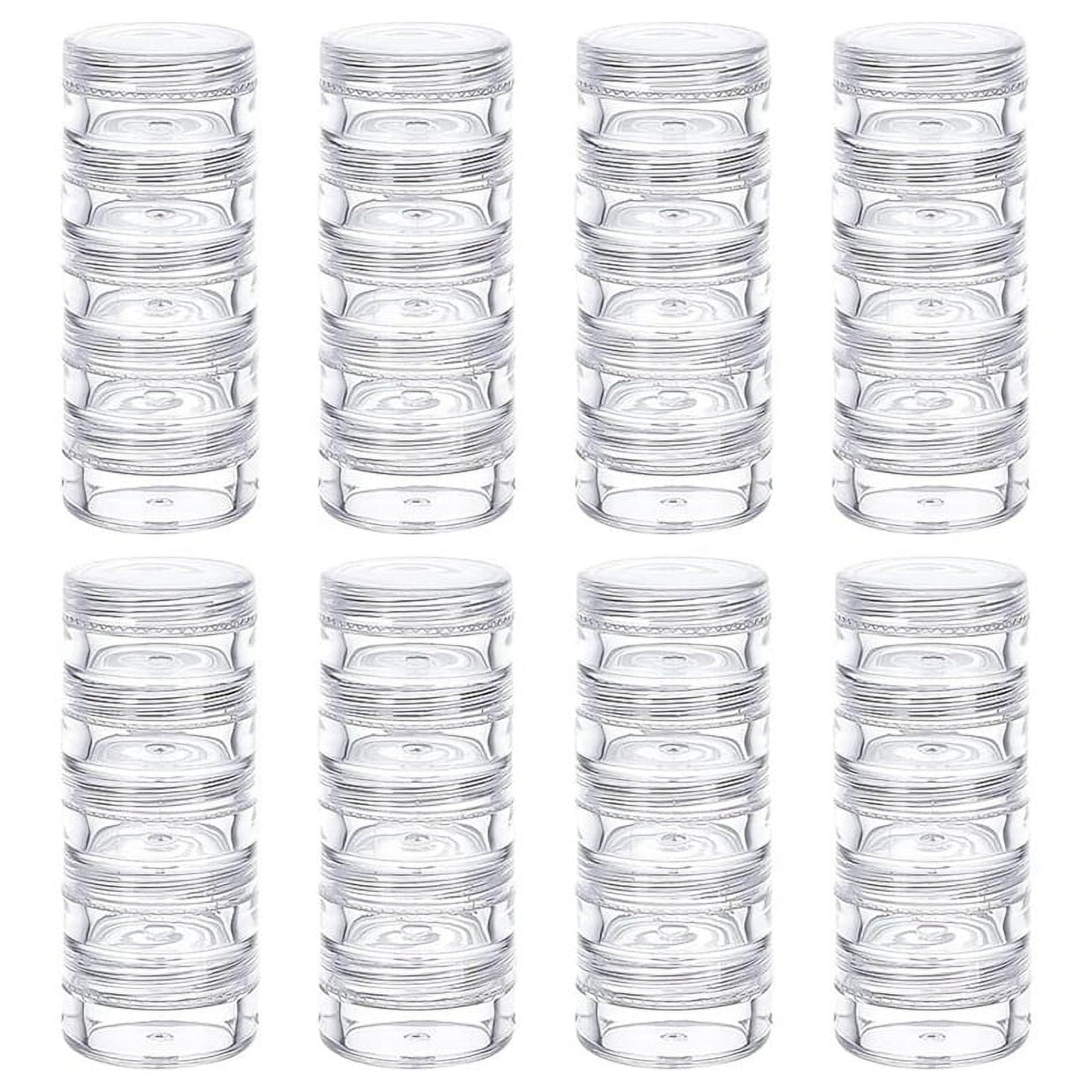 Column Container 5G/5ML Stackable Round Plastic Containers 8 Column(5 Layer/Column) Bead ...