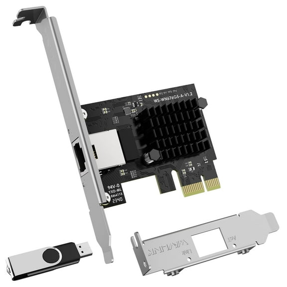 5G Base-T PCIe Network Card, 5000Mbps Ethernet PCI WiFi Adapter, NIC for Windows 10/11, Linux