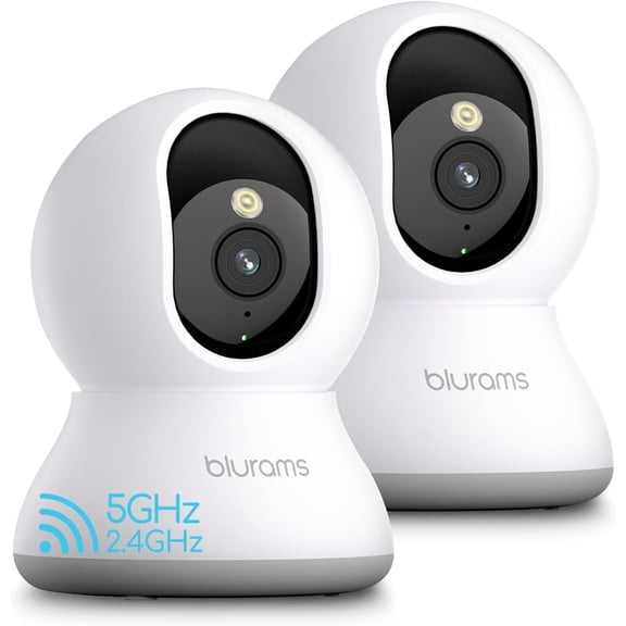 5G Cameras for Home Security, 2K Pet Camera with Phone App, 360 PTZ Indoor Camera w/Dual-Band WiFi6, Free Human/Motion/Sound Detection, 2-Way Talk, Night Vision, Compatible with Alexa, 2Pack
