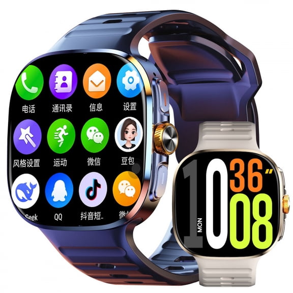 5G Global Version Smart Watch with SIM Card Slot, 2.14-inch AMOLED Display, Life Waterproof Dual System Support for App Download