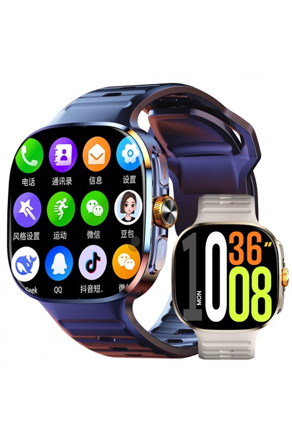 5G Global Version Smart Watch with SIM Card Slot, 2.14-inch AMOLED Display, Life Waterproof Dual System Support for App Download