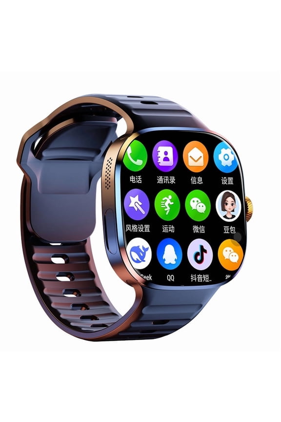 5G Global Version Smart Watch with SIM Card Slot, 2.4-inch AMOLED Display, Life Waterproof Dual System Support for App Download
