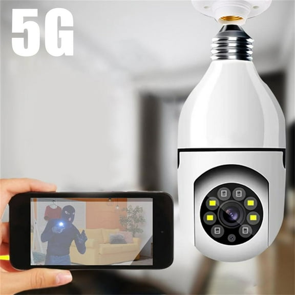 5G Home Remote Surveillance Camera 360-degree Panoramic View Smart High-definition Bulb-type Surveillance Camera HD Night Vision Cool Electronic Gadgets Tech Gadgets For Men