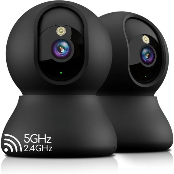 5G Indoor Cameras for , Pet Camera with Phone App, 360? PTZ Cam w/Dual-Band WiFi6, 2-Way Talk, Human/Sound Detection, Motion , Night Vision, Works with Alexa