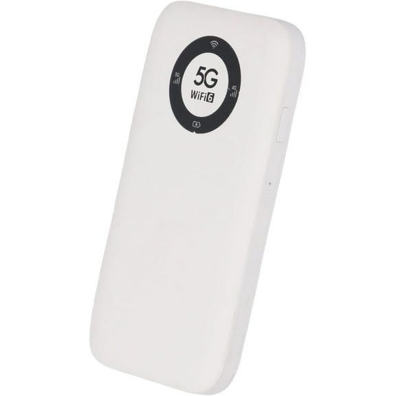 5G Mobile Hotspot, WiFi 6 16 Users Portable Wireless Router with SIM Card Slot and 7100mAh Battery, for Travel Business Outdoor Use (White)
