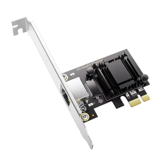 5G PCIe Networking Adapter RTL8126 5G/1000/100/10Mbps Ethernet Card RJ45 Controller with Low Profile Support for PC