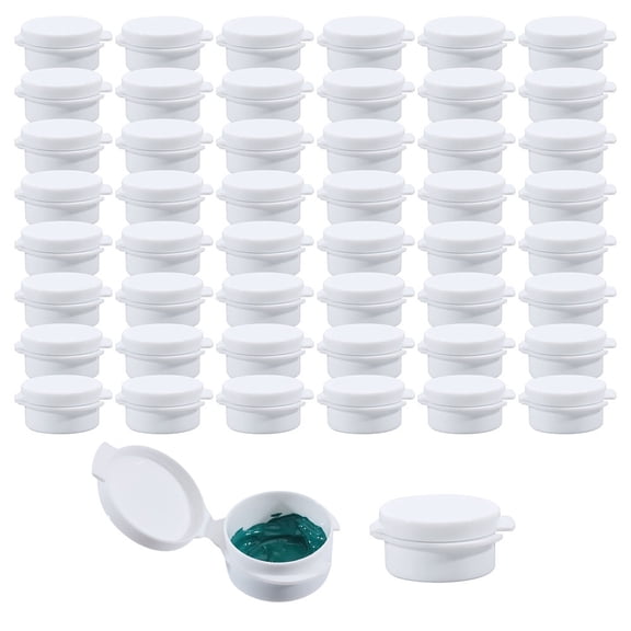 5G Reusable PP Plastic Empty Button Box Mini Cream Box Nakeup Box White 3.65x3.2x1.6cm DIY