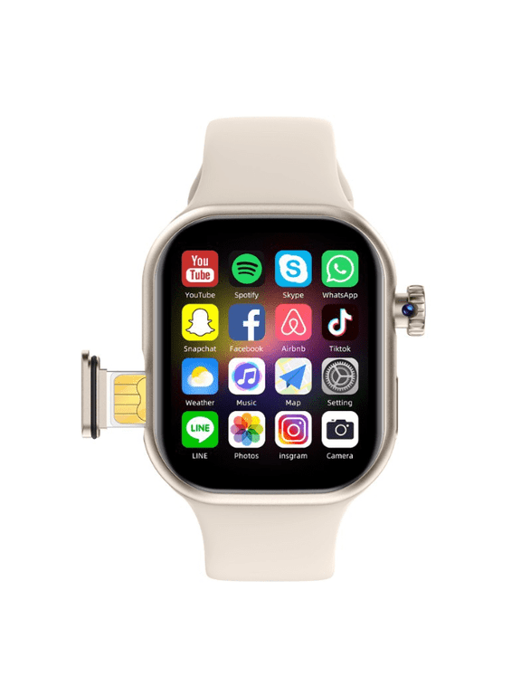 5G Smart Watch with SIM Card Slot, Side Button Design Integrated Chip Adult Smartwatch
