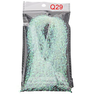 Manwang 200Pcs Fly Tying Materials, Fly Fishing Line, Spiral Multi-Color Fly Fishing Crystal Flash Flashabou Tinsel For Making Fly Fishing Lure Flies