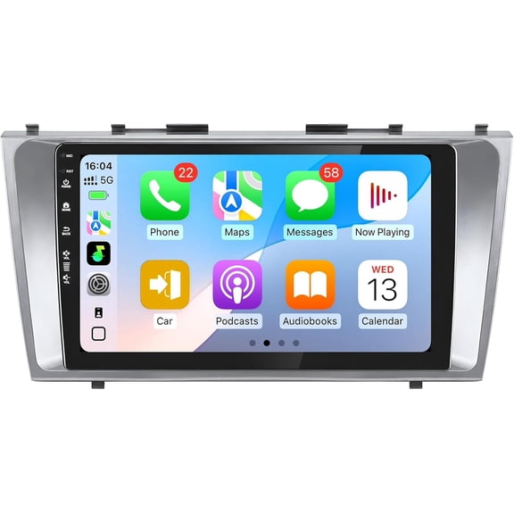 5G WiFi(6) Car Radio for Toyota Camry 2006-2011, Android13/Wireless CarPlay/Android Auto/Touch Screen/GPS Navigation/Bluetooth/FM/HD Backup Camera (2Ram+64Rom)