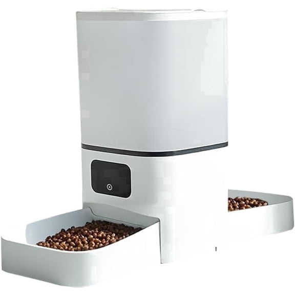 5G WiFi Automatic Feeder, Large Capacity 6L Timed Dry Food Dispenser for Cats and Dogs, APP Control & Anti-Clog Design for Multiple Pets
