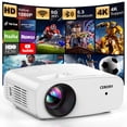 thumbnail image 1 of CEBORY 5G WiFi Projector With Bluetooth, Native 1080P Outdoor Movie Projector (Projector Screen and Tripod Included), Mini Portable Video Projector Compatible With HDMI/ USB/ AV/ Smartphone/ TV Stick, 1 of 11