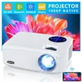 thumbnail image 1 of 5G WiFi Bluetooth Projector, Native 1080P 20000LM 450" Display Support 4K Movie Projector, High Brightness for Home Theater and Business, Compatible with iOS/ Android/ TV Stick/ HDMI/ USB, 1 of 7