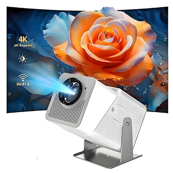 Foluu Mini 4K 16:9 Supported 3D Multimedia Projector with WiFi 5G & Bluetooth, White