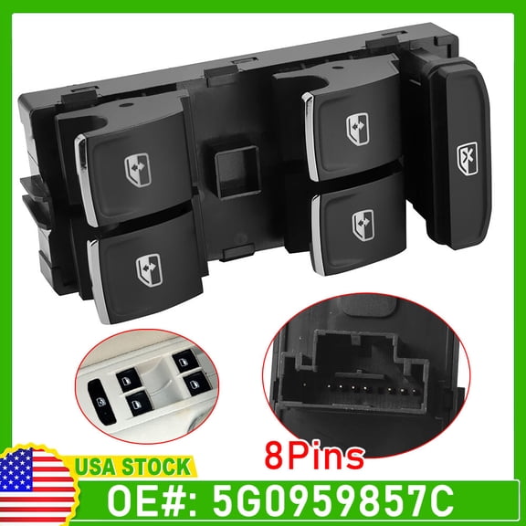 5G0959857C Master Power Window Control Switch For VW Golf MK7 GTI Passat B8