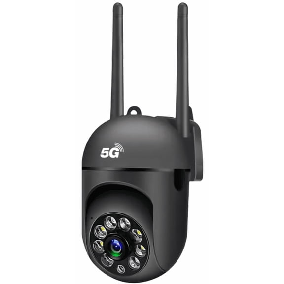 UUvideo 5GHz WiFi PTZ Security Camera, 4MP HD, Dual-Light Night Vision, Dual Antenna Signal, App Remote View, Cloud Storage Support, No Built-in Battery, Black