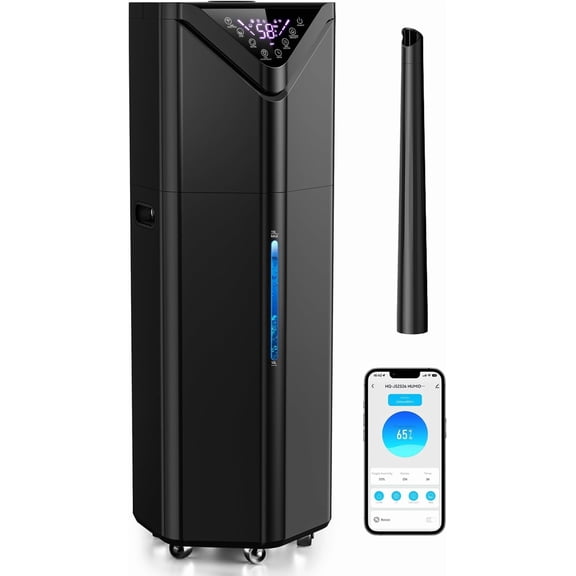5Gal Humidifiers for Bedroom Large Room 2800ft, APP/Remote Control, 60H Quiet Supersized Cool Mist Humidifier with Auto 180Mist Tube, 24H Timer, Top Fill, Home Office Plants