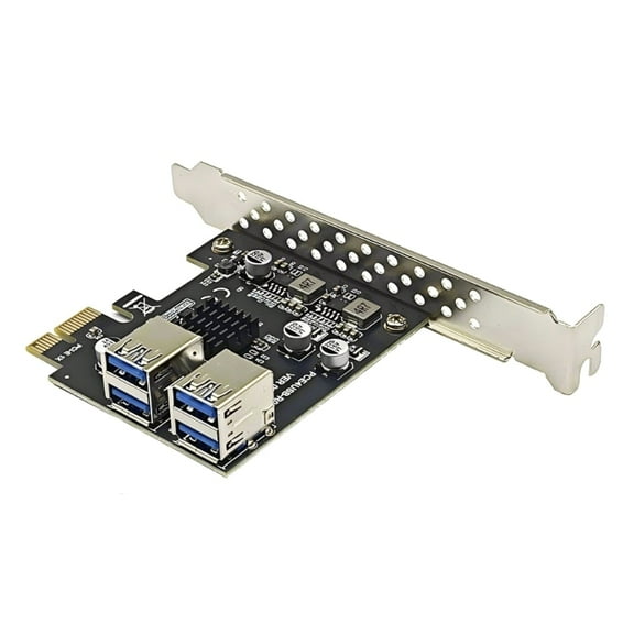 5Gbps USB 3.2 Gen1 PCIE Card 4 Port USB3.0 PCIE X1 Board PCIE USB3.0 Adapter Multipliers USB Controller Add on Card